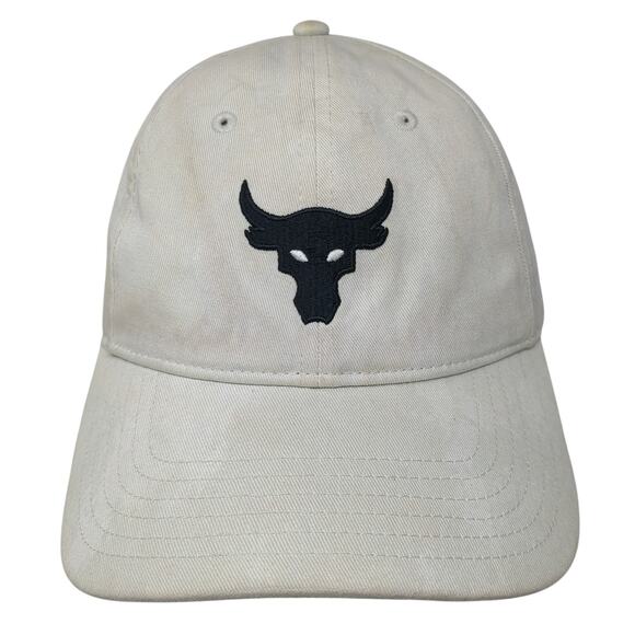 Bull Slideback Baseball Cap Beige One Size Adjustable Free Fit Under Armour - Picture 1 of 9